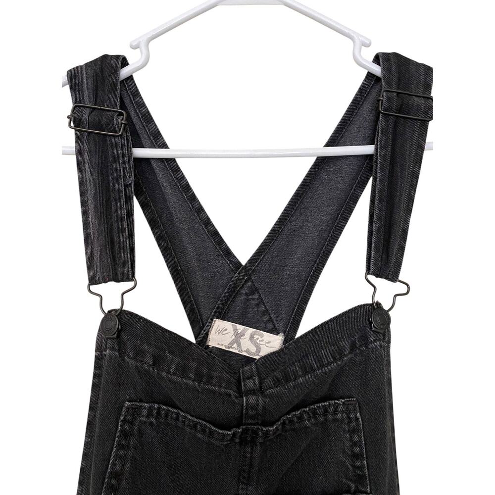 Free People We the Free Ziggy Black Denim Overalls XS 100% Cotton Classic - Picture 9 of 16